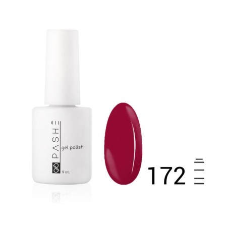 Color gel polish Pashe, No. 172 Burgundy grapes, 9 ml