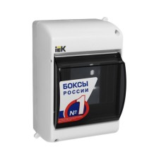 Boxing IEK KMPN 2/4, 4 modules, IP30, transparent cover, plastic