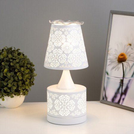 Aroma lace with backlight "pattern" E27 40W+RGB white 13x13x30 cm-1