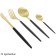 Set of cutlery Lenardi Vivid, 24 items, black color