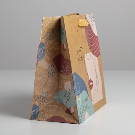 Square gift crap package, packaging, “You Are Perfect”, 22 x 22 x 11 cm-1