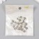 Bead for creativity metal "shell" silver 0.8x1 cm