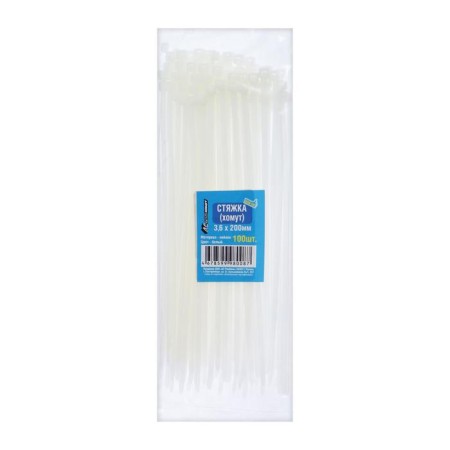 Nylon clamp 3.6x200, white-1