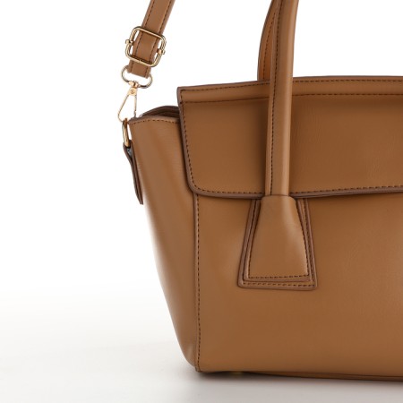 Women's bag with lightning, beige color-3