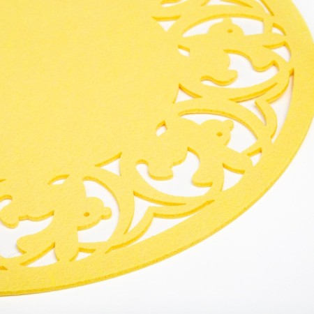 Enchet decorative shade "Easter", yellow color, D 30 cm, 100% p/e-2