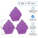 Cold Cold "Master K", 70 ml, 12 x 12 cm, purple, set of 3 pcs