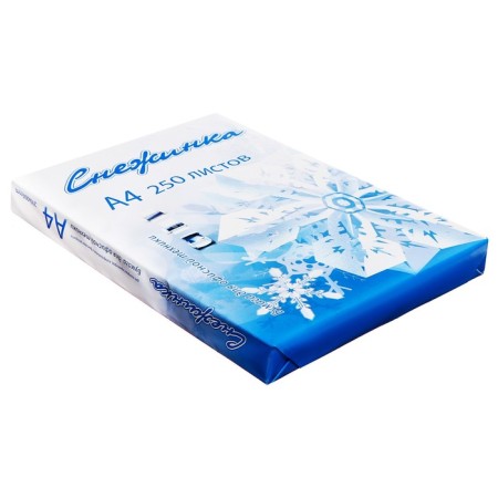 A4 paper, 250 sheets "Snowflake", 80g/m2, whiteness 146% CIE, class from-2
