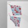 Hanging “rhombus” chain mails, toll flowers, red-blue color, 9 cm