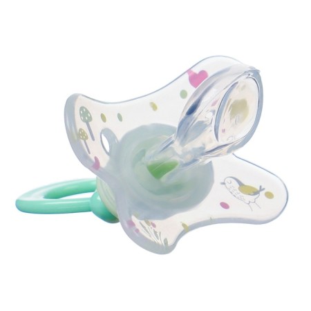Nipple - dummy, SL, ORTD +12 months, with a cap "Bunny", green-3