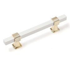 Cappio pk117 bracket handle, m/o 96 mm, white/gold color