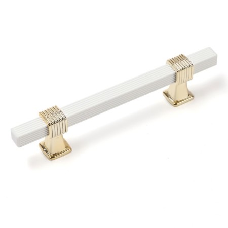 Cappio pk117 bracket handle, m/o 96 mm, white/gold color