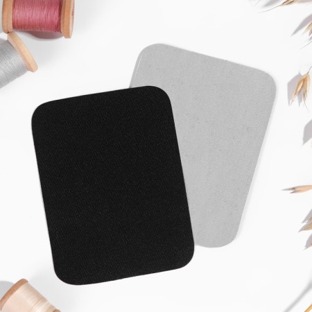 Clothes for clothing, 10 × 7.5 cm, adhesive, steam, black color