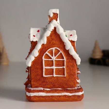 Polystone souvenir "Gingerbread house with a glazed roof" 8x5.5x12.5 cm-2