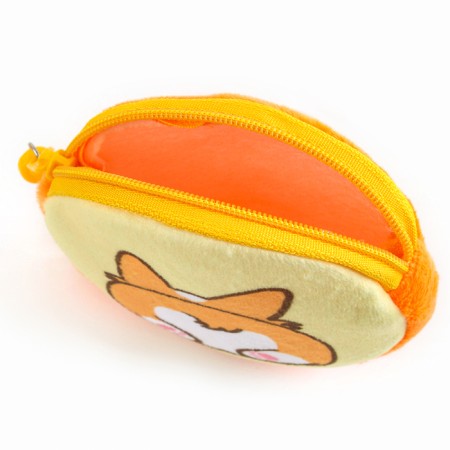 Baby plush backpack with Korgi wallet, 24*24 cm, orange color-8