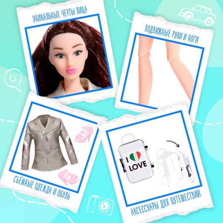 Carbonnic doll “Barbara in Milan” with accessories, a series around the world-2