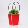Bag for flowers red moisture-resistant, 17x17-11.5x11.5-20 cm 10