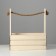 Kashpo wooden 25.5 × 15 × 28 cm "Provence", handle rope, beige