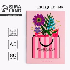 Diary in the thin cover A5, 80 liters 