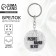 Acrylic key key with a joke "pizdec", 18+ diam. 4.5 cm