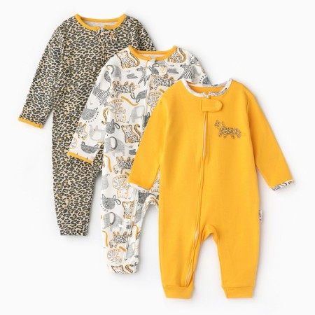 Combineson children's (3 pcs.), Orange/leopard/white color, height 74 cm