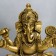 NECKE Bronze "Ganesha on a lotus with a mirror" 9.5 x 5 x 12.5 cm