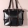 Bagon for a bag of artificial leather, 43 × 35 × 15 cm, brown/silver color