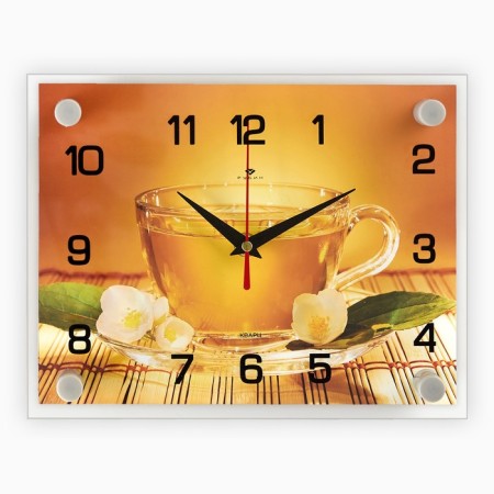 Wall clock: kitchen, "tea", silent, 20 x 26 cm