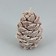 New Year's candle "Kedrovaya bump", 7 cm, brown with white, mix