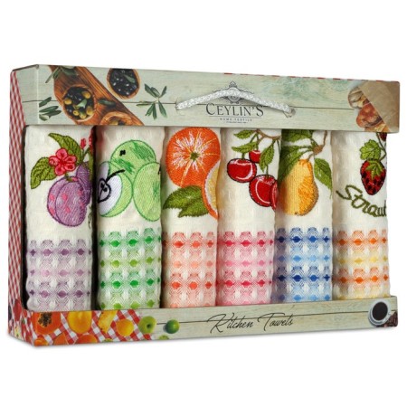 A set of wuffed napkins Diva Afrodita Ceylin "Fruits", size 35x50 cm, 6 pcs-1