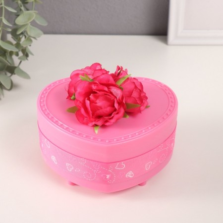 Musical Mechanical Mechanical "Tender Roses" Raspberry 12x13.5x10.5 cm
