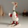 Polystone souvenir "Goose with deer horn skiing" 10x6x16.5 cm