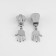 Automatic castle for lightning "Tractor", No. 8, decorative, 10 pcs, Nickel color