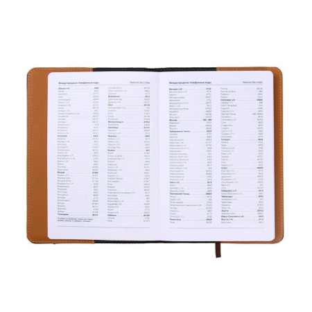 The diary is low, PVC cover, A5 format, 140 sheets in a cage, with pockets, mix-6