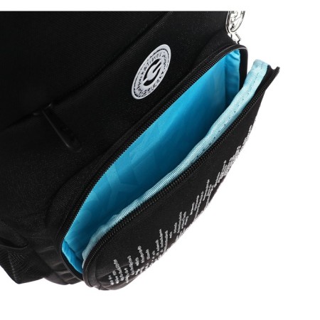 School backpack, 40 x 25 x 13 cm, Grizzly, ergonomic back, laptop department, black-9