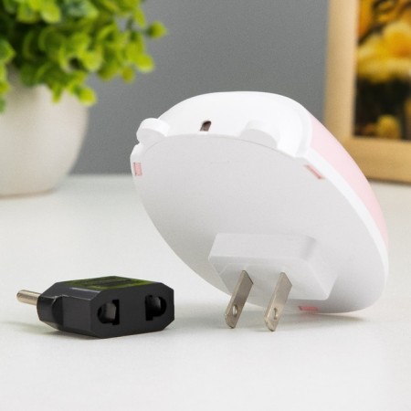 Nightlight "ears" LED 1W white-pink 7x5x8 cm Risalux-2