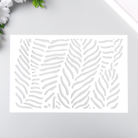 Plastic stencil "leaves" 24x16 cm