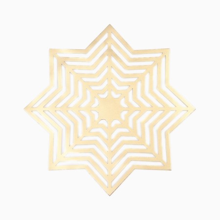 Napkin New Year's serving shade snowflake, color gold, d 38 cm-1