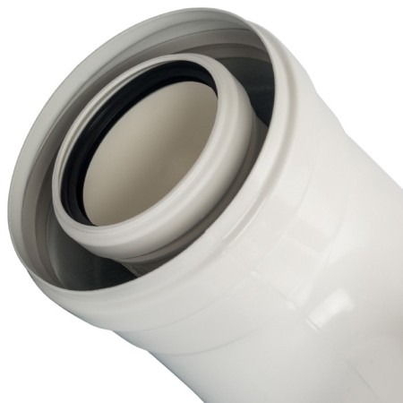 The condensation chimney element SCA-8610-210090, knee 90 °/adapter 90 °, DN60/100-2