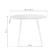 Wooden abylin table marble white/matte metal, white 90x90x76 cm