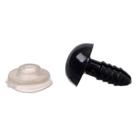 Screw eyes with plugs, set of 30 pcs., Size 1 pc. - 1.2 cm, black color-1