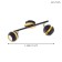 Nocito 2x3.3W GU10 lamp, black, gold
