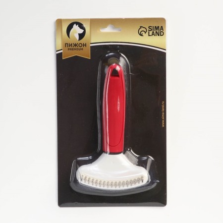 Comb for wool with rotating cloves of Pimium diode, 9.5 x 17 cm, red-4