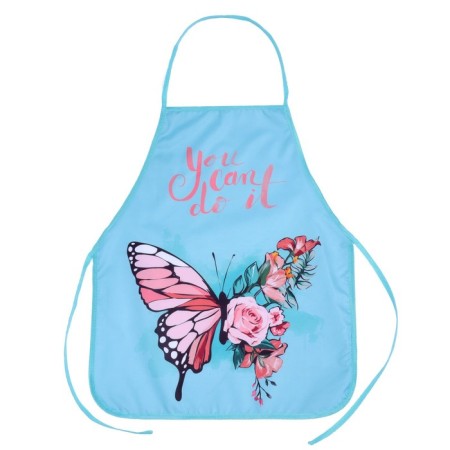 Apron for labor 540 x 460 mm, (height 122-158) FDT-33, "butterfly" turquoise