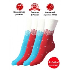 Набор женских носков, размер 23-25 - 4 пары