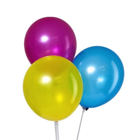 Latex ball 12 ", metal, set 100 pcs., Mix color-1