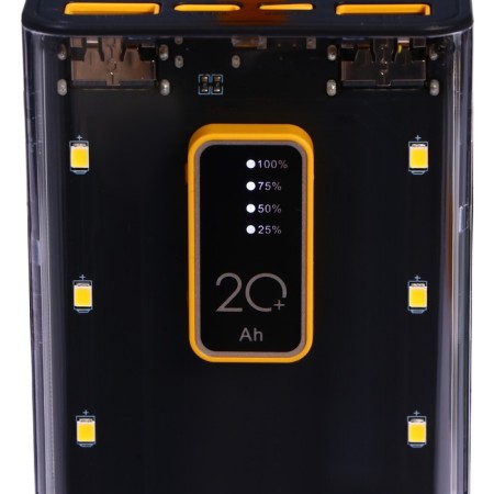 External battery CRR-33, 20,000 mAh, 2USB, Type-C, 2 A, display, black-5