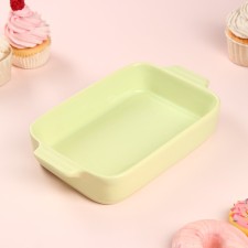 Lazania baking form, ceramics, green, 25x15x4.5 cm, 1 variety, Iran