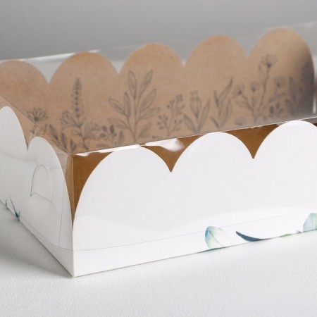 Bearbox, confectionery packaging with PVC lid, “craft”, 20 x 30 x 8 cm-3