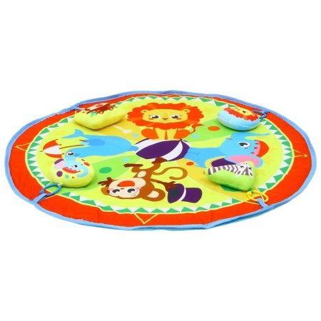 Developing rug "Soft kids", 4 soft toys, d80cm, species mix, crush me-1