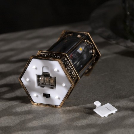 LED figure "Snowman in the rotunda" 6.3 × 14 × 6.3 cm, plastic, batteries AG13x3, glow warm white-2